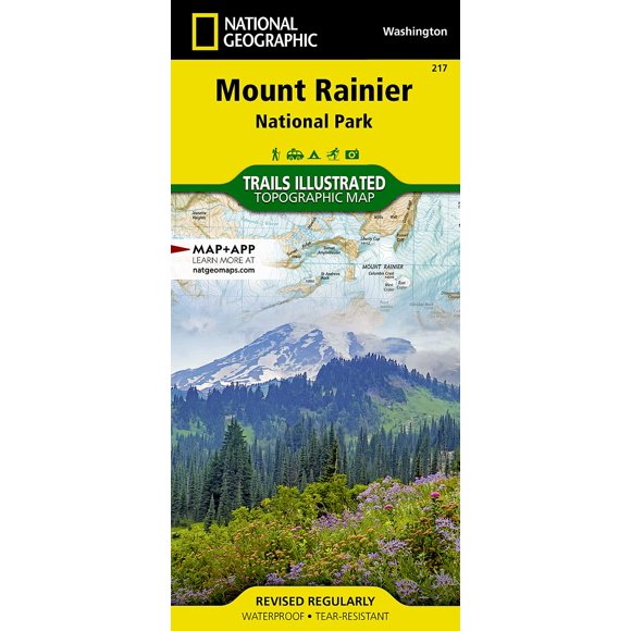 Mapa Nacional Geographic del Monte Rainier #217