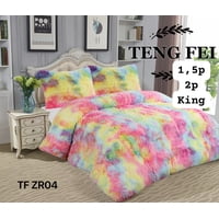 Aladdins Shop - Cobertor De Invierno Peludo Con Chiporro 2 Plazas Arcoiris Tf