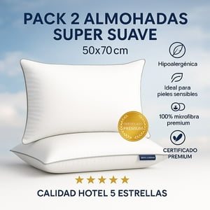 Tuspacehome.Cl - 2 Pack Almohada Para Piel Sensible Super Suave Premium