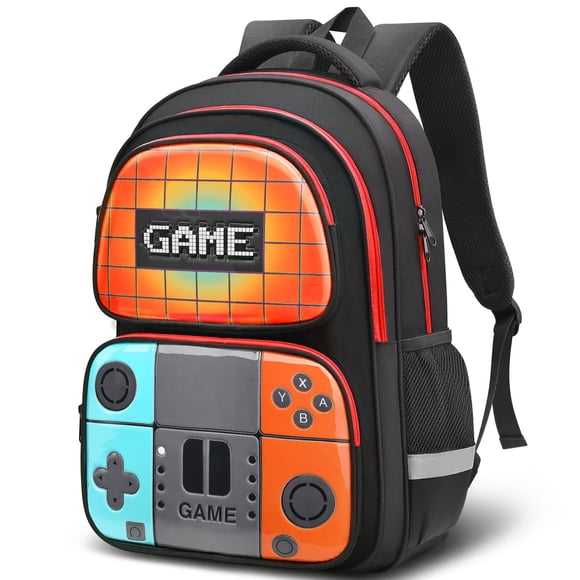 Mochila escolar TFAUR Gamer para niños 43 x 16 x 31 cm, compatible con laptop