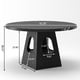 thumbnail image 3 of Round Dining Table for 4-6,47 Inch Round Dinner Table with Wooden Tabletop and Storage Base,Farmhouse Dining Table,Wood Kitchen Table for Dining Room,Kitchen, Living Room,Black(Table Only), 3 of 3
