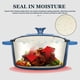 thumbnail image 2 of Libro de cocina Dutch Oven Overmont de hierro fundido esmaltado de 7 litros con tapa, azul, 2 of 8
