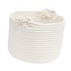 thumbnail image 5 of Cesta De Almacenamiento Redonda Decorativa Con Asas Para Estante De Armario, Lavable, Blanco, 30x18 Cm, 5 of 5