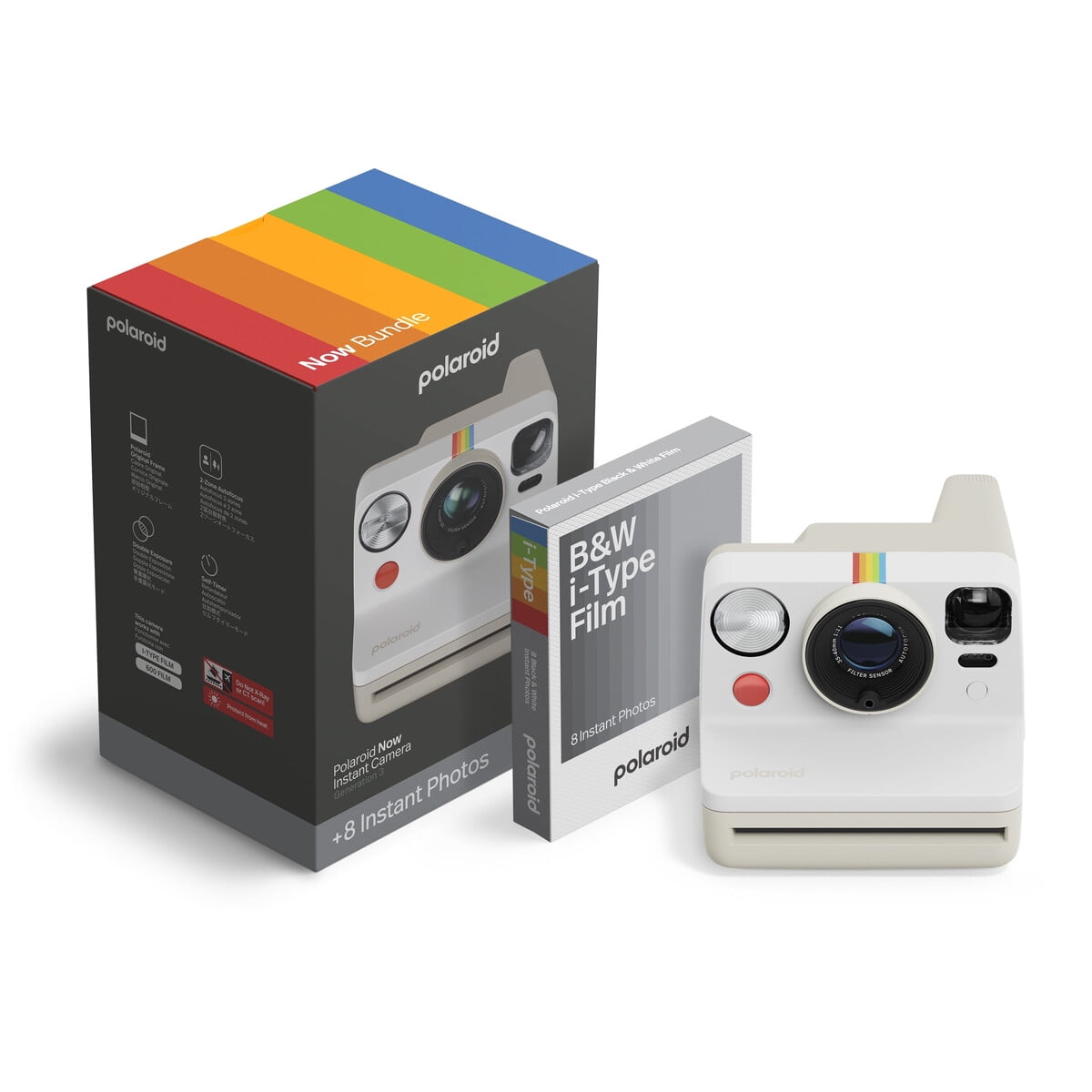 Cámara Instantánea Polaroid Now Gen 3 Pebble White Bundle