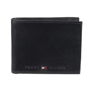 Cartera Tommy Hilfiger De Piel Con Doble Pliegue, Color Carbón, Para Hombre