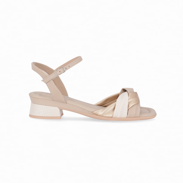 Sandalia Mujer Marfil/Dorado Lucia Piccadilly