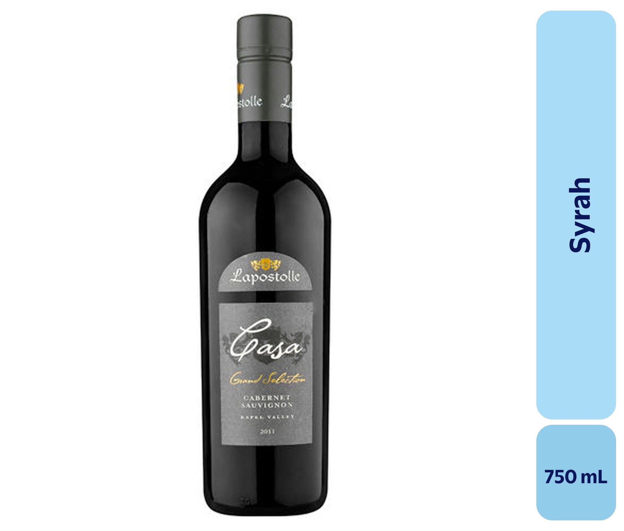 Vino Tinto Syrah Botella 750 ml Lapostolle
