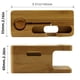 thumbnail image 1 of Natural Bamboo Charging Dock Station Phone Holder Bracket Smart Watch Cradle Stand, 1 of 2