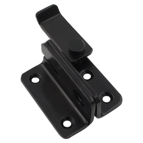 Magideal - Pestillo Abatible Pestillo De Puerta Pestillo De Perno De Puerta Corredera, Pestillo De Cerradura De Puerta Resistente Para Jaula De Mascotas, Garaje, Negro L Derecho Abierto