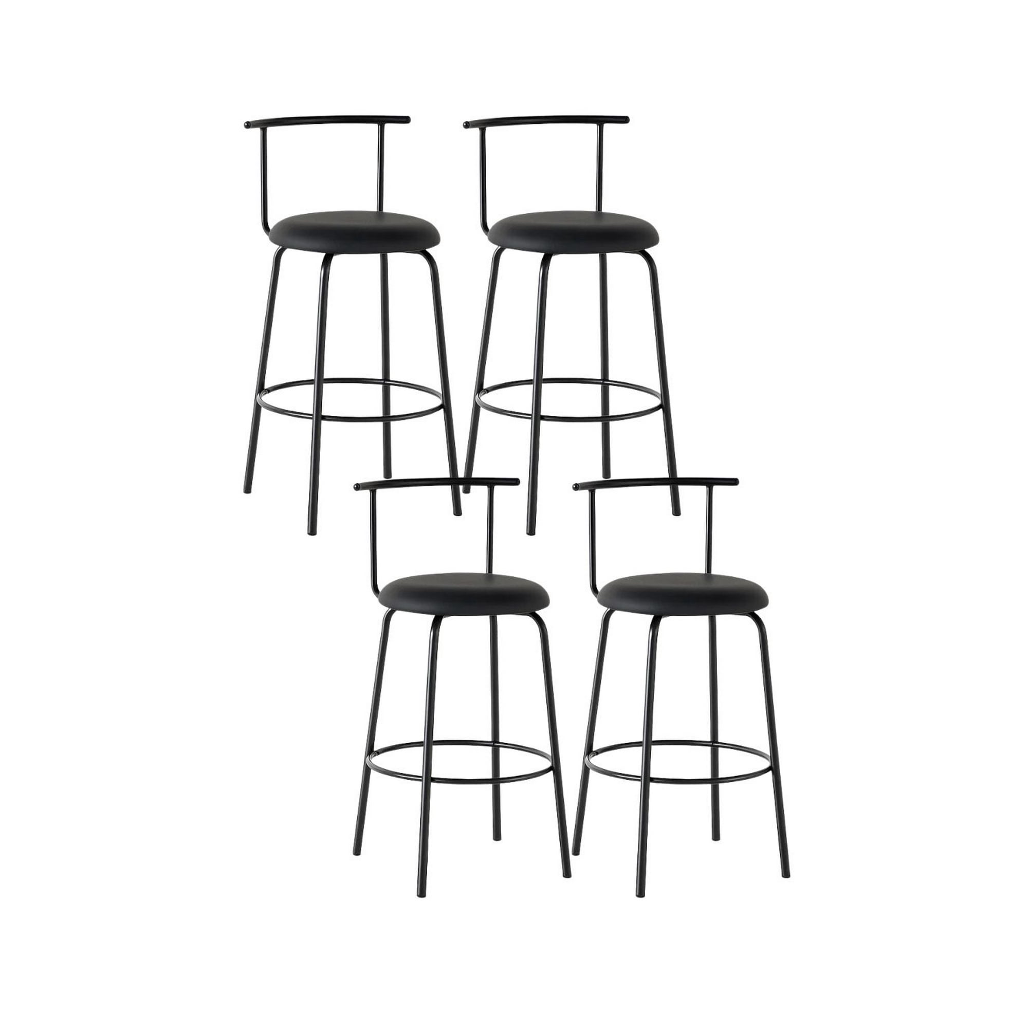 Habita2 Chile - Pack 4 Taburete Acolchado Round 73cm Negro