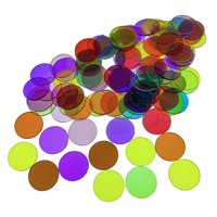 Magideal - 100 Fichas De Bingo Para Contar, Clasificar, Sumar Y Contar, Contadores Matemáticos Para Niños 25Mm Claro