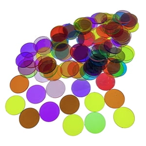 Magideal - 100 Fichas De Bingo Para Contar, Clasificar, Sumar Y Contar, Contadores Matemáticos Para Niños 25Mm Claro