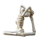 thumbnail image 1 of Resina Yoga Pose Estatua Estatuilla Zen Esqueleto Figura Para Gabinete Escritorio Estante Blanco StyleB, 1 of 3