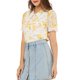 thumbnail image 4 of INSPIRE CHIC Camisa Floral Chic de Regreso a Clases para Mujer, Manga Corta, Cuello de Encaje Peter Pan, Botones al Frente, Blusa Blanca XS, 4 of 8