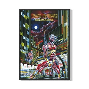 Creango - Cuadro Poster Enmarcado Iron Maiden Somewhere In Time Decorativo