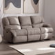 thumbnail image 2 of Bergere Perugia Reclinable 3 Cuerpos Cuero Kentucky Gris, 2 of 7