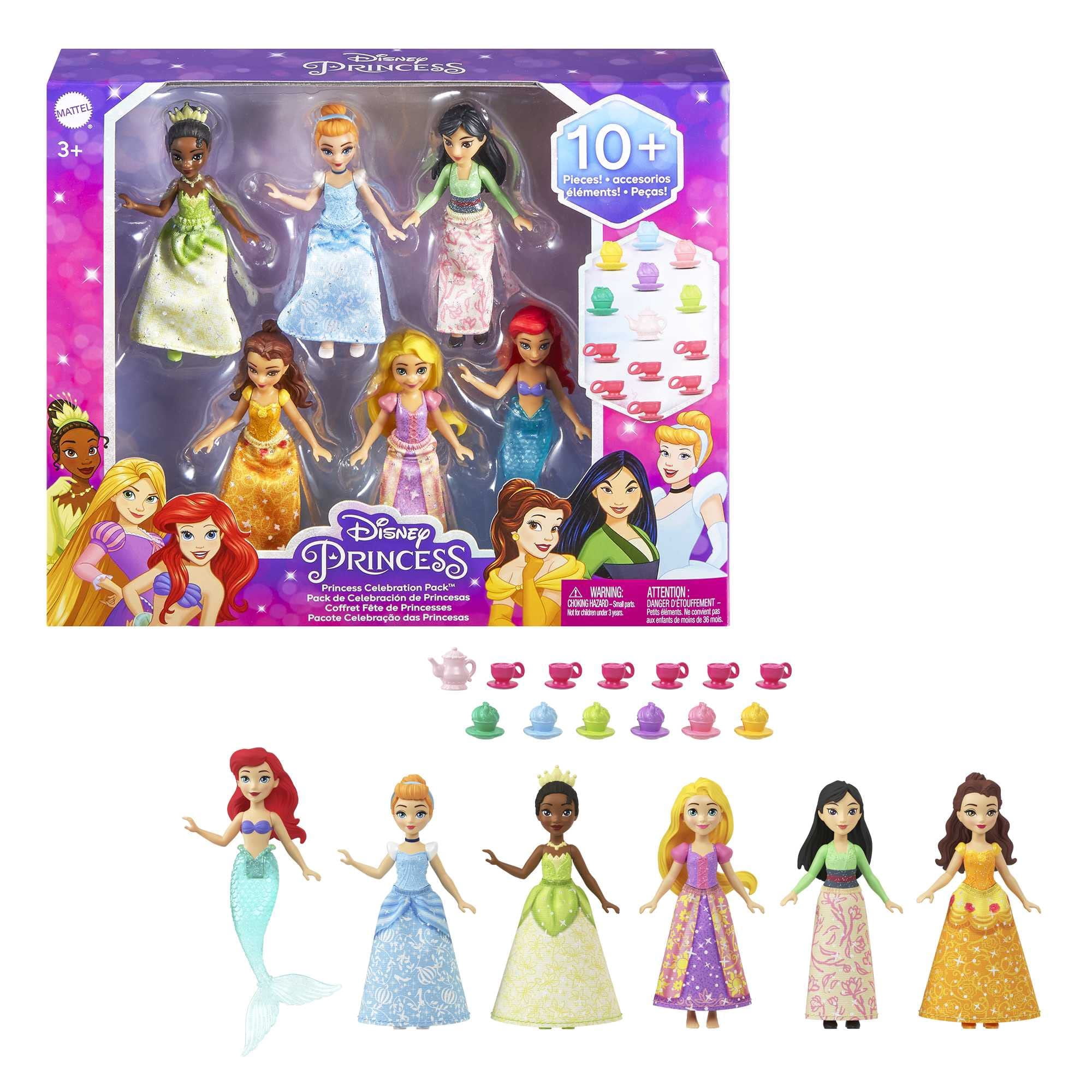 Set De Juguetes Mattel Disney Princess Con 6 Muñecas Y 13 Accesorios