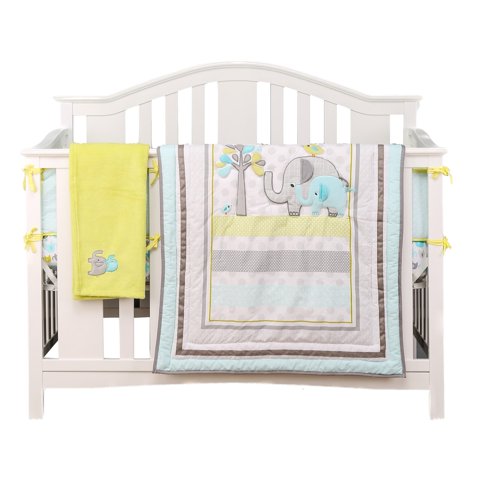 Pellitos - Set Ropa De Cuna 100% Algodon Mamá Elefante.