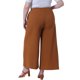 thumbnail image 3 of Pantalones Palazzo Casuales con Bolsillos y Cintura Elástica de Pierna Ancha para Mujer de Talla Grande Agnes Orinda, Talla 2X, Marrón, 3 of 6