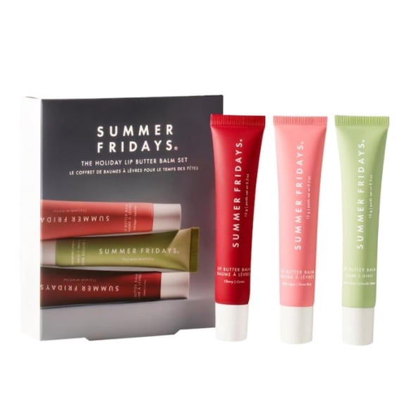 Set de bálsamo labial Summer Fridays The Holiday, 3 piezas