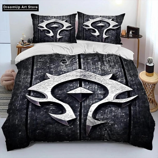 World Warcraft WOW Bedding Set Cute Quilt Cover Bed Cover With Pillowcase Boys Adult