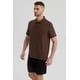 thumbnail image 2 of Polera Hombre Slim Cuello Camisero Café, 2 of 4