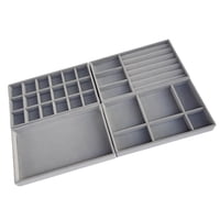 Magideal - 4 Uds Bandeja De Joyería Organizador Insertar Divisor Caja De Almacenamiento Vitrina Para Mujer Regalo Día De La Madre Regalos Reloj De Pared Pantalla , Gris