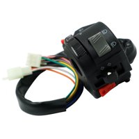 Ioensy - Interruptor De Manija Izquierda Para Motocicleta, Orificio De 22Mm, Resistente Al Agua, Para Bicicleta Eléctrica, Atv, Moto