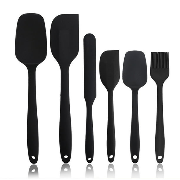 Juego de 6 raspadores de silicona, espátula para crema y pasteles, herramienta para hornear, electrodoméstico de cocina de silicona integrado