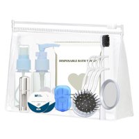 Miabu - Kit De Viaje Botellas Perfume Toalla Cepillo Espejo Jabón