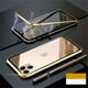 thumbnail image 1 of Magnetic Case For IPhone 14 13 12 11 Pro Max Xs Max Xr 7 8 Plus Mini, Magnetic Adsorption Double-Sided Screen Protector Clear Back Metal Bumper Phone Cases Cover, 1 of 3