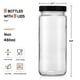 thumbnail image 2 of [Botellas de jugo de vidrio] AOZITA 480 ml con 2 pajitas y 2 tapas, paquete de 8, 2 of 9