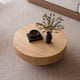 thumbnail image 2 of 39.37'' Round Coffee Table with Storage Solid Wood Veneered Modern Coffee Table Accent Tea Table for Living Room, Bedroom, Apartment or Office, Natural Wood, 2 of 3