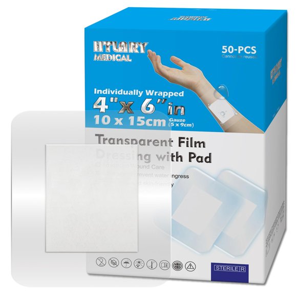 Apósito de película HTLARY 10x15 cm impermeable - paquete de 50