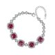 thumbnail image 1 of Pulseras de Graduación de Plata Esterlina 925 para Mujer 8 X 8 Mm Corte Sug-loaf CZ Diamante Simulado Rojo Azul Verde Cadena de Pulsera Aniversario Boda San Valentín Joyería para Ella, 1 of 6