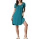 thumbnail image 1 of INSPIRE CHIC Vestido de Dormir para Mujer con Cuello en V, Manga Corta, Abertura Lateral y Ribete en Contraste para Primavera Verano XS Verde, 1 of 6