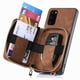 thumbnail image 3 of Funda Tipo Cartera con Correa Cruzada para Samsung Galaxy S20 Protección Contra Golpes Marrón, 3 of 6