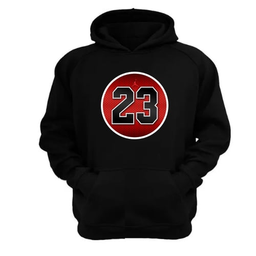 Genérico - Polerón Canguro 23 Con Capucha Negro Talla S Unisex