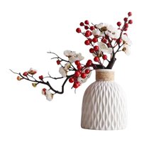 Bothyi - Florero De Flores De Ciruelo Artificial, Adorno Minimalista Para El Hogar, Chimenea, Escritorio
