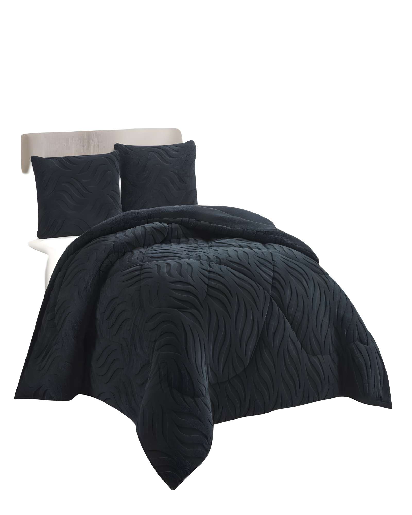 Genérico - Cobertor De Inverno Texturizada Diseño 02 King Negro