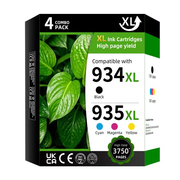 Cartuchos de Tinta Repeka 934XL/935XL de Alto Rendimiento Paquete de 4