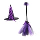 thumbnail image 3 of Sombrero de escoba para Halloween, sombrero puntiagudo, accesorios de decoración para niños, novedad, escoba para club, cosplay, actuaciones en escena Púrpura, 3 of 5