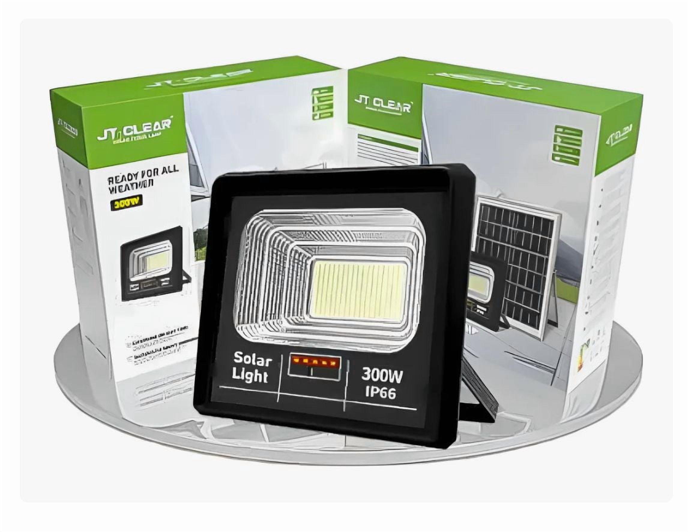 Casa Pagoda - Foco Reflector 300W Exterior + Panel Solar + Control Remoto