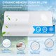 thumbnail image 3 of Almohada cervical Zibroges King de espuma viscoelástica refrigerante – color blanco, 3 of 8