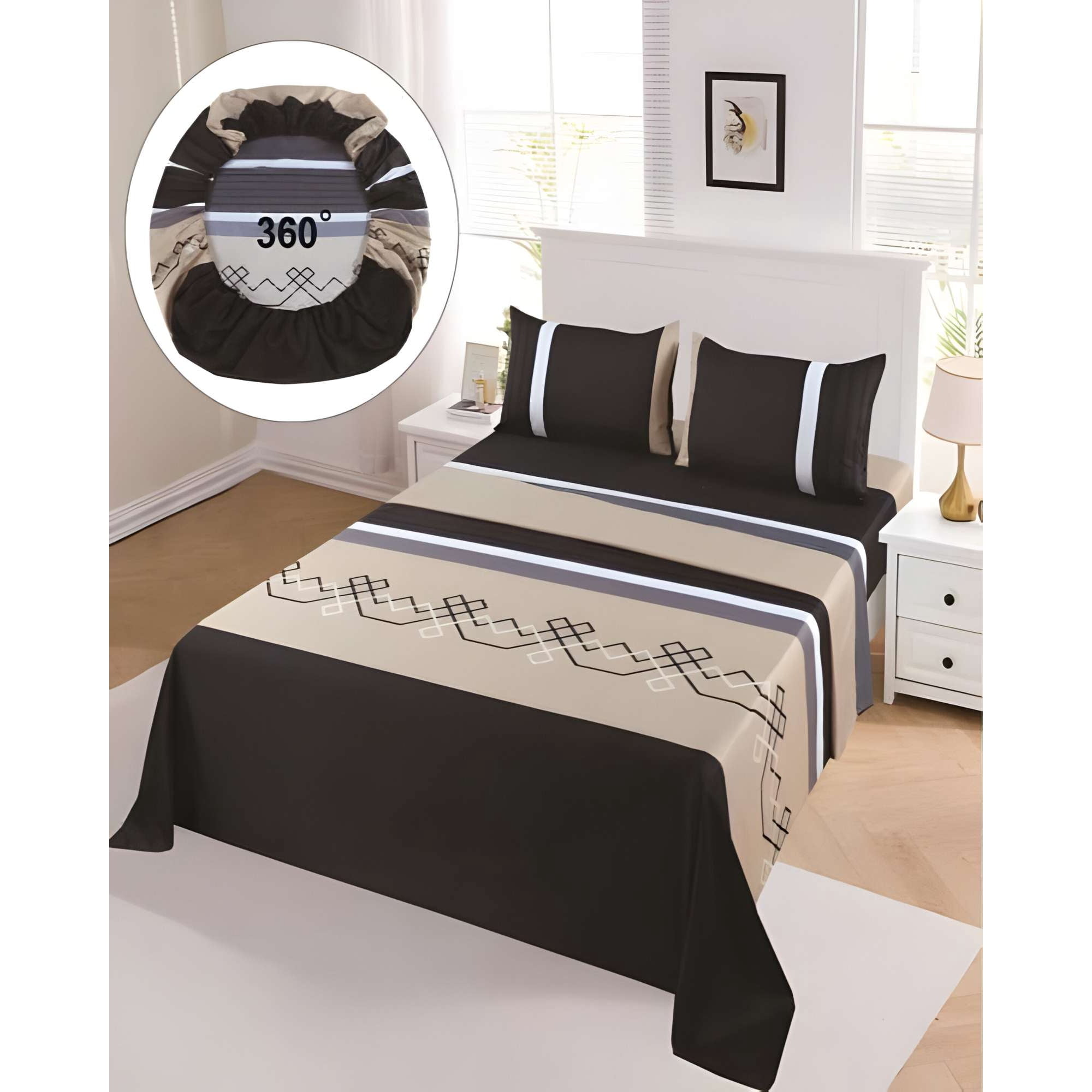 Genérico - Sabanas De Verano Super King Negro3