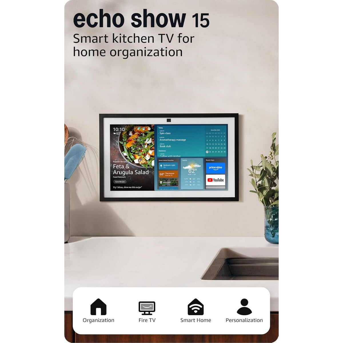 Echo - Pantalla Inteligente Show 15 15 6 Full Hd Fire Tv