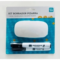 Kit De 1 Borrador De Pizarra + 2 Marcadores De Pizarra De Secado Rápido  Pen&Gear