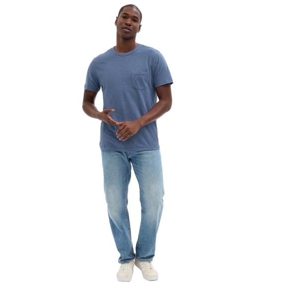 Polo GAP Bainbridge azul para hombre talla M Piqué elástico