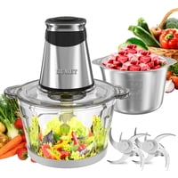 Bumet - Procesador De Alimentos Eléctrico, Picador De Verduras, 500 W, 2 Tazones De 2 Litros