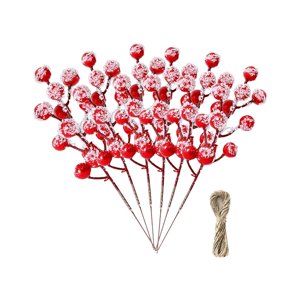 Bothyi - 6 Piezas De Adornos Navideños De Frutos Rojos Para Bodas, San Valentín, Decoración Del Hogar